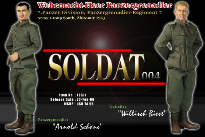 SOLDAT 004 Figure A - "Arnold Schone", Wehrmacht-Heer Panzergrenadier, Panzergrenadier-Regiment 7, 7.Panzer-Division, Army Group South, Zhitomir 1943