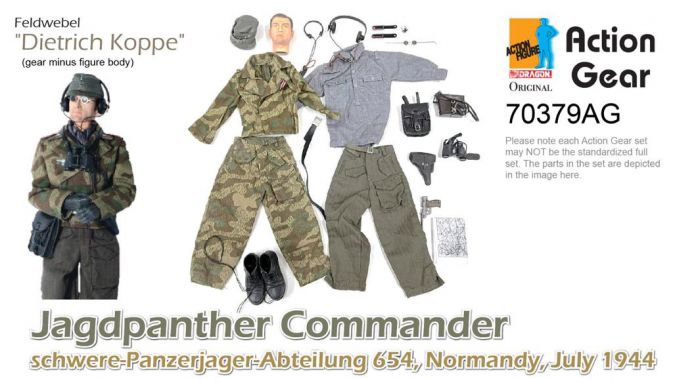 1/6 Dragon Original Action Gear for Feldwebel "Dietrich Koppe", Jagdpather Commander, schwere-Panzerjager-Abteilung 654, Normandy, July 1944 [70379AG]