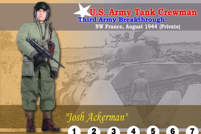 "Josh Ackerman", U.S. Tank Crewman, Third Army Breakthrough, NW France 1944 (Private)