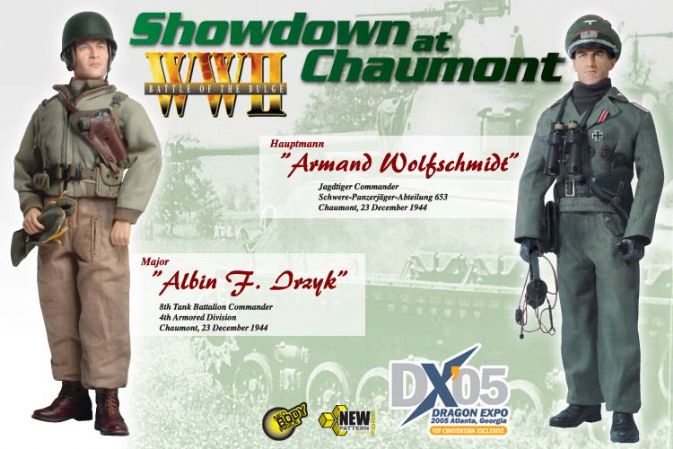 "Brigadier General Irzyk", 8th Tank Battalion Commander, 4th Armored Div (Major) vs "Armand Wolfschmidt", Jagdtiger Commander, s.Pz.Jg.Abt.653, Chaumont, Dec. 1944 (Hauptmann) (DX 05)