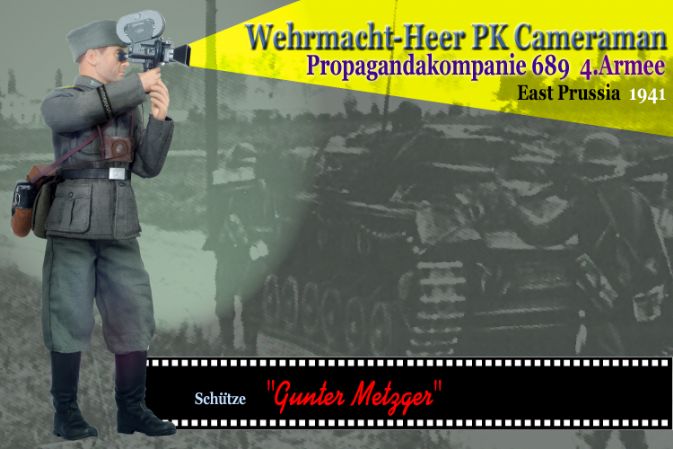 "Gunter Metzger", Wehrmacht-Heer PK Cameraman, Propagandakompanie 689, 4.Armee, East Prussia 1941
