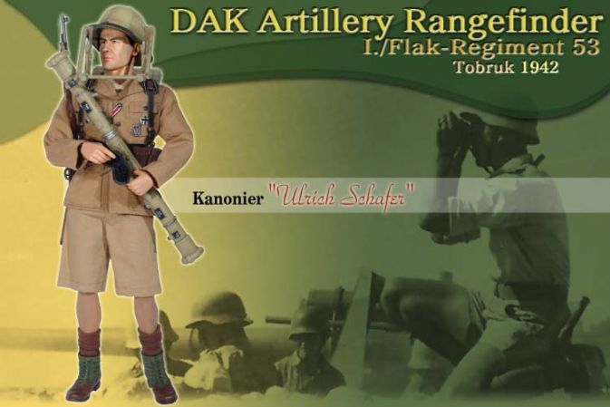 "Ulrich Schafer", DAK Artillery Rangefinder, I./Flak-Regiment 53, Tobruk 1942 (Kanonier)