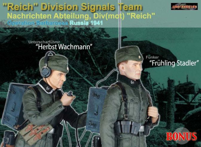 "Fruhling Stadler & Herbst Wachmann", "Reich" Division Signals Team, Nachrichten Abteilung, Division (Mot) "Reich", "Operation Barbarossa", Russia 1941 (Funker & Unterscharfuhrer)