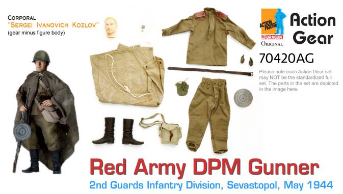1/6 Dragon Original Action Gear for Corporal "Sergei Ivanovich Kozlov", Red Army DPM Gunner, 2nd Guards Infantry Division, Sevastopol, May 1944 [70420AG]