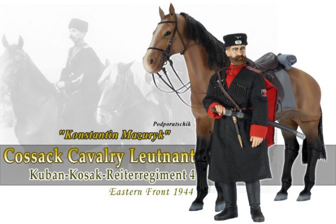 "Konstantin Mazuryk", Cossack Cavalry Leutanant, Kuban-Kosak-Reiterregiment 4, Eastern Front 1944 (Podporutschik) (Ch)