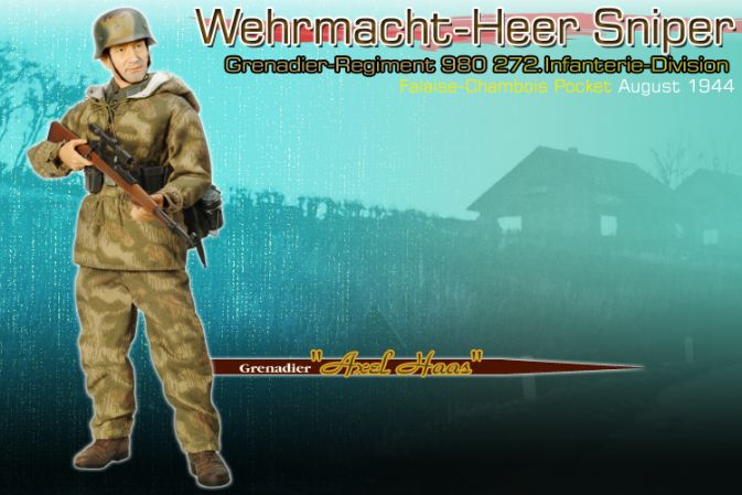 "Axel Haas", Wehrmacht-Heer Sniper, Grenadier Regt. 980, 272.Infanterie-Division, Falaise-Chambois Pocket, August 1944 (Grenadier)