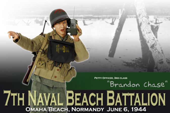 "Brandon Chase", U.S. Navy Signalman, 7th Naval Beach Battalion, Omaha Beach 1944 (Petty Officer, 3rd Class)
