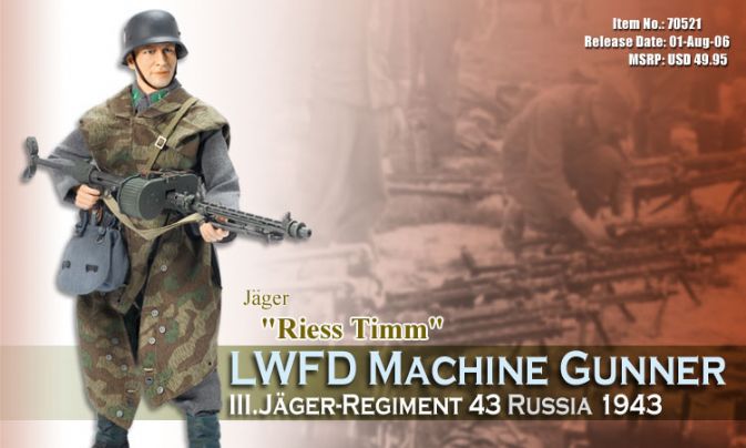"Riess Timm", LWFD Machine Gunner, III.Jager-Regiment 43, Russia 1943 (Jager)