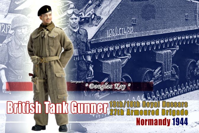 "Douglas Kay", British Tank Gunner, 13th/18th Royal Hussars, 27th Armoured Brigade, Normandy 1944 (Sergeant) - DX' 06