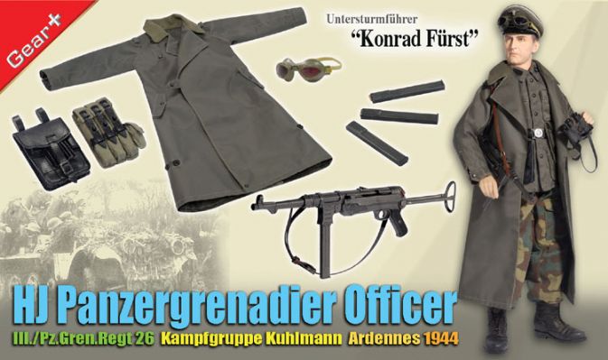 "Konrad Furst", HJ Panzergrenadier Officer, III./Pz.Gren.Regt. 26, Kampfgruppe Kuhlmann, Ardennes 1944 (Untersturmfuhrer)