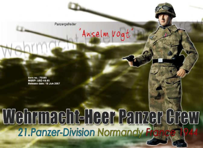 "Anselm Vogt", Wehrmacht Heer Panzer Crew, 21.Panzer-Division, Normandy 1944 (Panzergefreiter)
