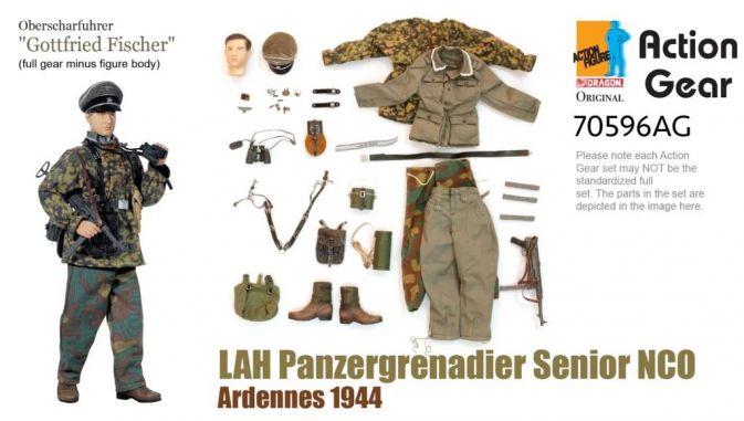 1/6 Dragon Original Action Gear for Oberscharfuhrer "Gottfried Fischer" LAH Panzergrenadier Senior NCO Ardennes 1944 (DX Special) [70596AG]