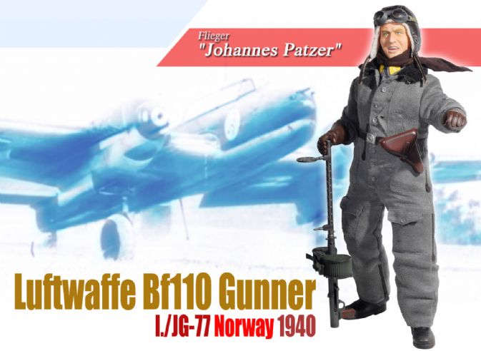 "Johannes Patzer", Luftwaffe Bf110 Gunner, I./JG-77, Norway 1940 (Flieger)