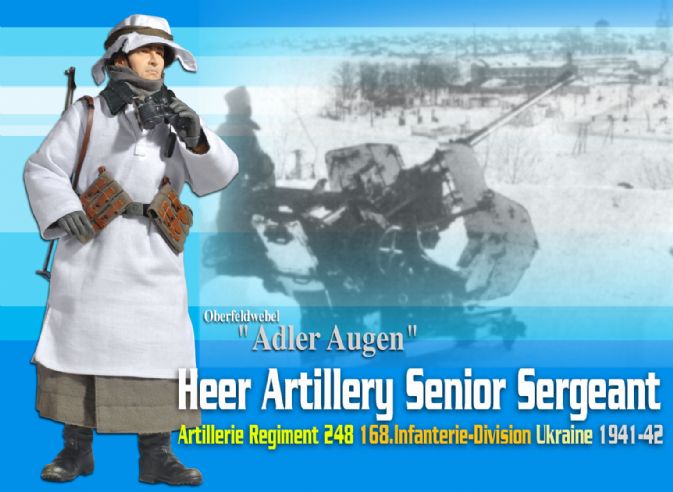 "Adler Augen", Heer Artillery Senior Sergeant, Artillerie Regiment 248, 168.Infanterie-Division, Ukraine, Winter 1941-42 (Oberfeldwebel)