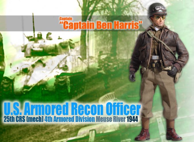 "Ben Harris", U.S. Armored Recon Officer, 25th CRS (Mech), 4th Armored Division, Meuse River 1944 (Captain)