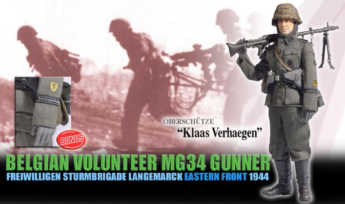 "Klaas Verhaegan", Belgian Volunteer MG34 Gunner, Freiwilligen Sturmbrigade Langemarck, Eastern Front 1944 (Oberschutze)