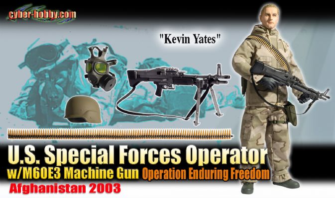 "Kevin Yates", U.S. Special Forces Operator w/M60E3 Machine Gun, "Operation Enduring Freedom", Afghanistan 2003