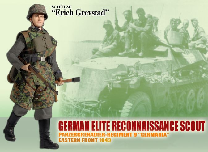 "Erich Grevstad", German Elite Reconnaissance Scout, Panzergrenadier-Regiment 9 "Germania", Eastern Front 1943 (Schutze)