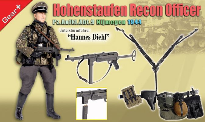 "Hannes Diehl", Hohenstaufen Recon Officer, Pz.Aufkl.Abt.9, Nijmegen 1944 (Untersturmfuhrer)