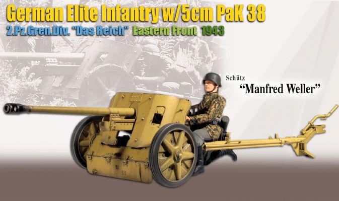"Manfred Weller", 5cm Pak 38 w/Crew, 2./Pz.Gren.Div. "Das Reich", Eastern Front 1943