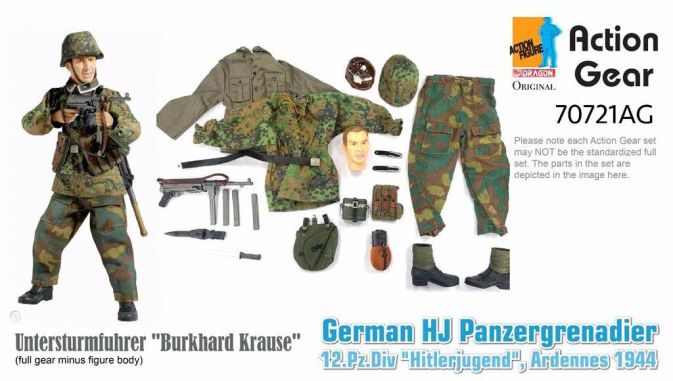1/6 Dragon Original Action Gear for Untersturmfuhrer "Burkhard Krause", German HJ Panzergrenadier, 12.Pz.Div "Hitlerjugend", Ardennes 1944