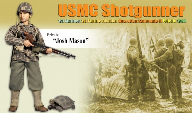 "Josh Mason", USMC Shotgunner, 1st Marines, 1st Marine Division, Peleliu 1944 (Private)