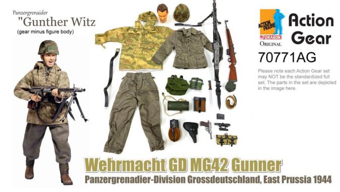 1/6 Dragon Original Action Gear for Panzergrenaider "Gunther Witz", Wehrmacht GD MG42 Gunner, Panzergrenadier-Division Grossdeutschland, East Prussia 1944 [70771AG]