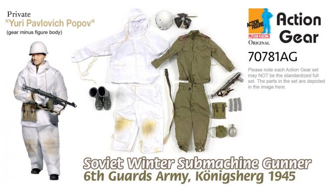 1/6 Dragon Original Action Gear for Private "Yuri Pavlovich Popov", Soviet Winter Submachine Gunner, 6th Guards Army, Konigsberg 1945 [70781AG]