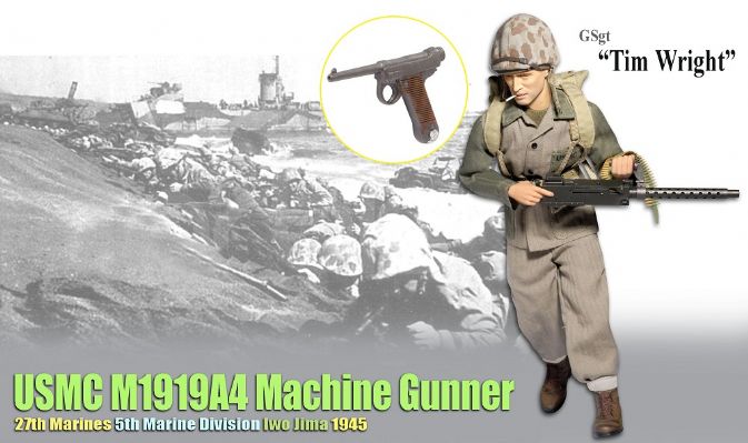 GSgt. "Tim Wright", USMC M1919A4 Machine Gunner, 27th Marine Regiment, 5th Marine Division, Iwo Jima 1945