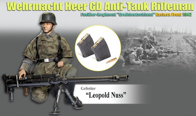 Gefreiter "Leopold Nuss", Wehrmacht Heer GD Anti-Tank Rifleman w/S18-100 , Fusilier Regiment "Grossdeuteschland", Eastern Front 1942