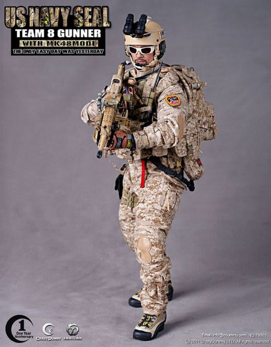 US NAVY SEAL Team 8 Gunner with MK48 Mod1