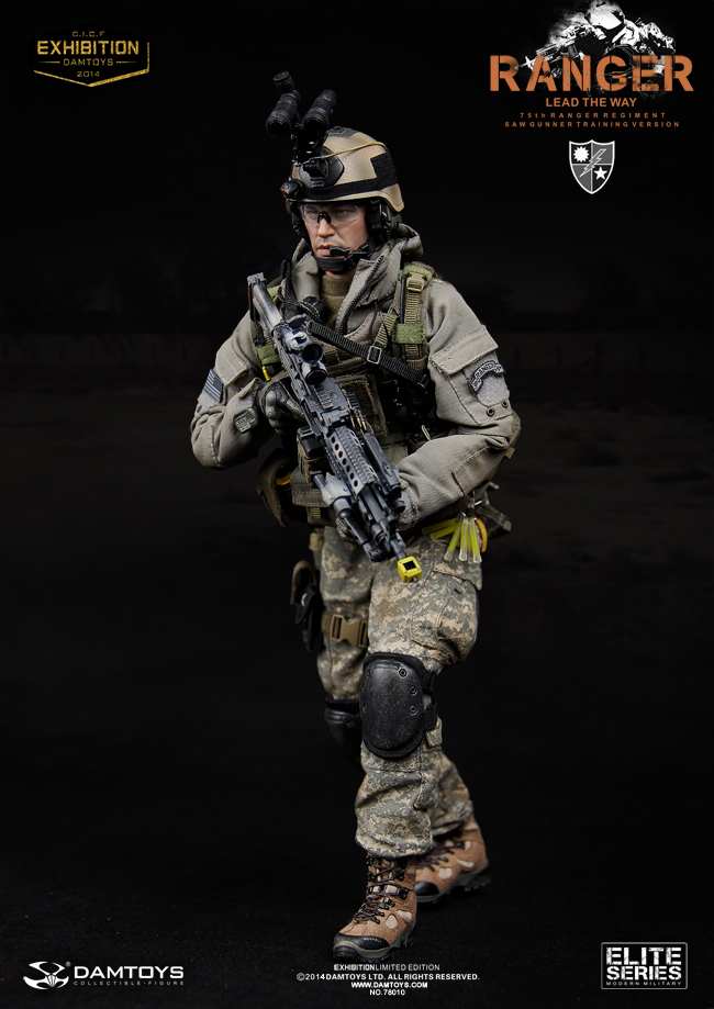 Machine gunner of the 75th Ranger Regiment, United States Army