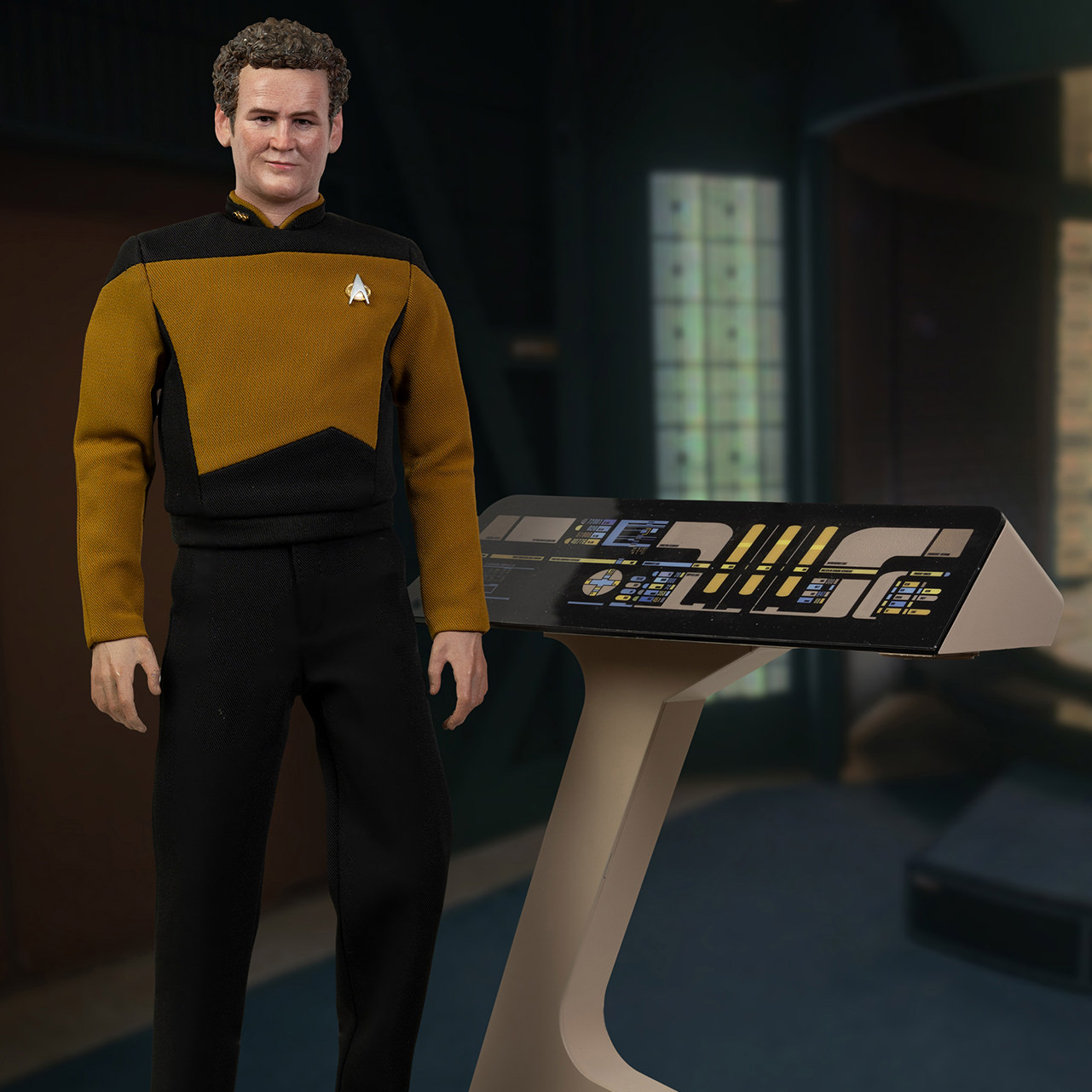 Transporter Chief Miles O'Brien with Transporter Console Set