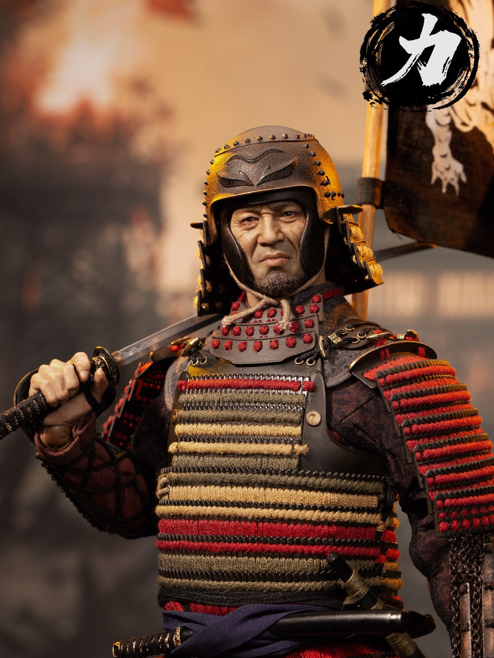 Ashigaru Trio First Bomb LI Ashigaru Saiga Helmet 100% Alloy Handmade Armor