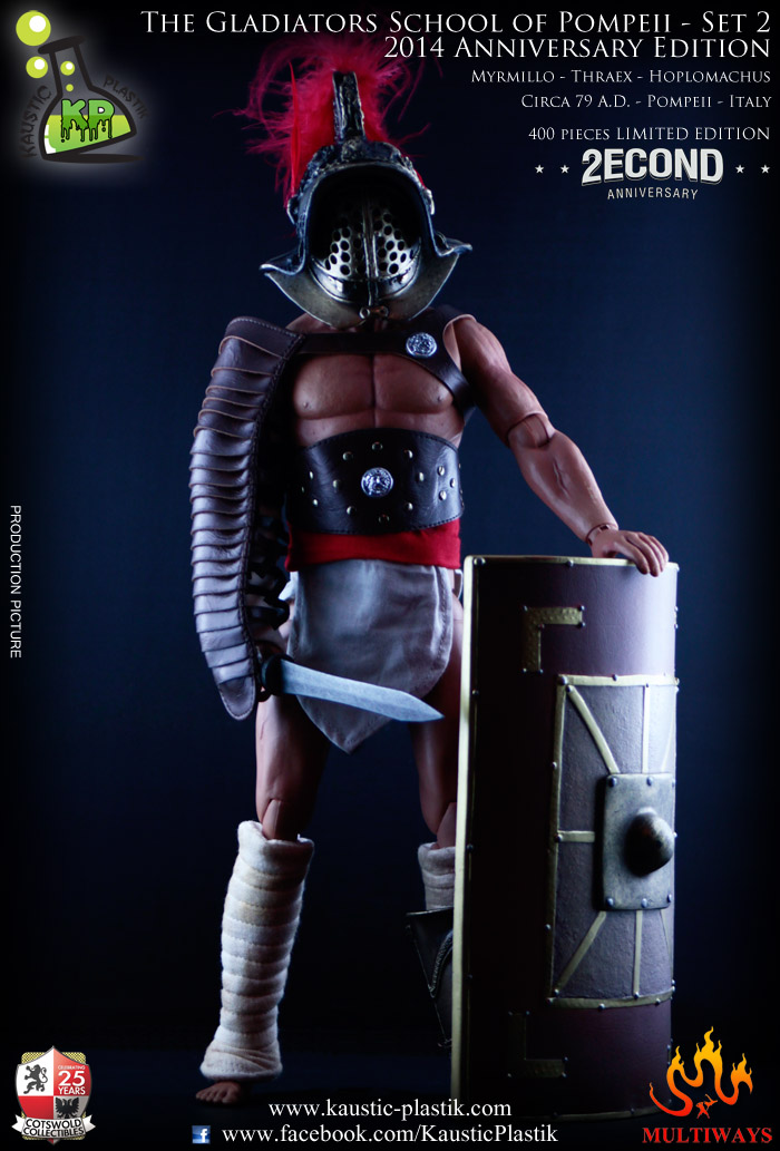 The Gladiators School of Pompeii - Myrmillo Thraex Hoplomachus