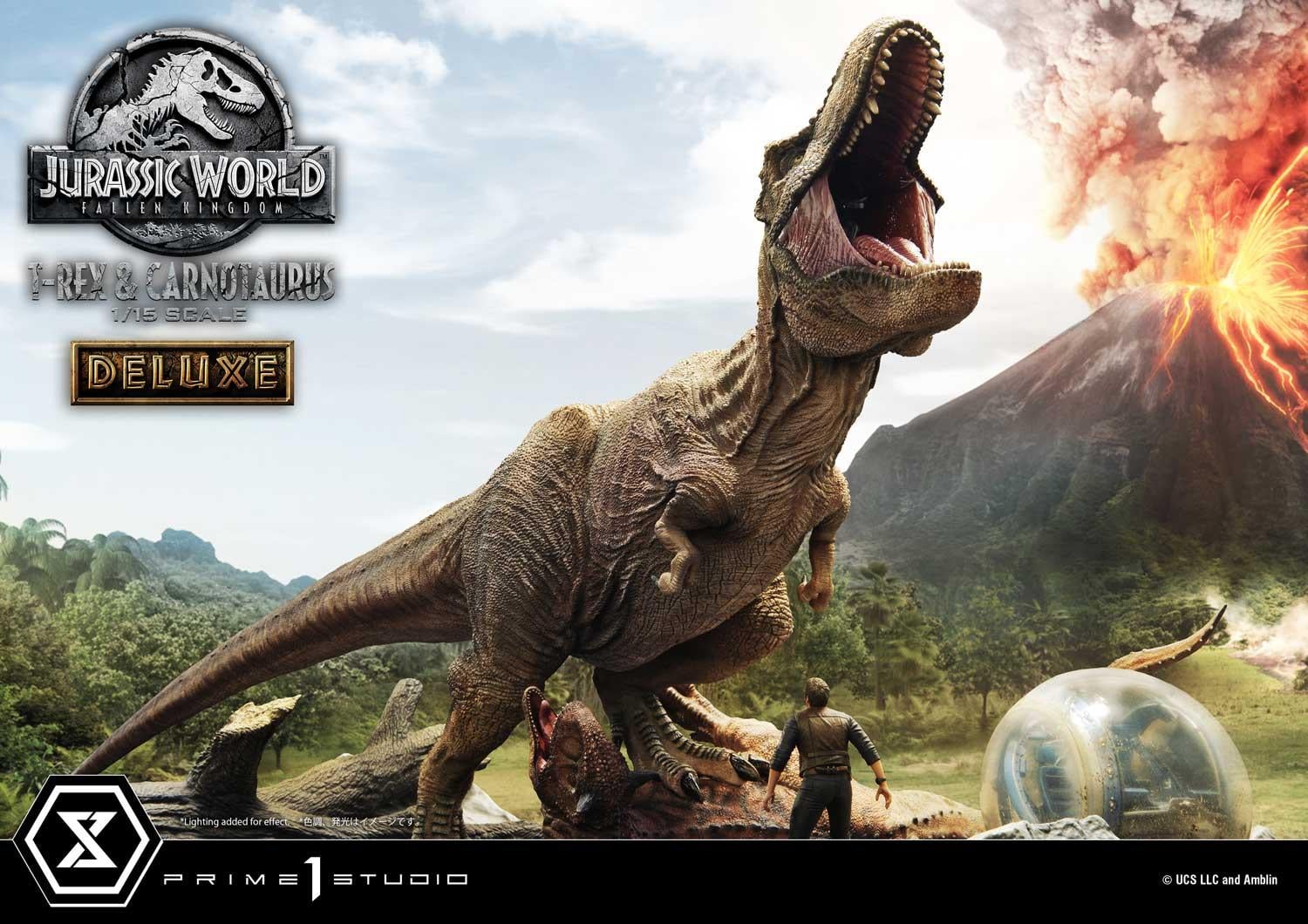 Tyrannosaurus-Rex & Carnotaurus 1/15 scale Deluxe Version