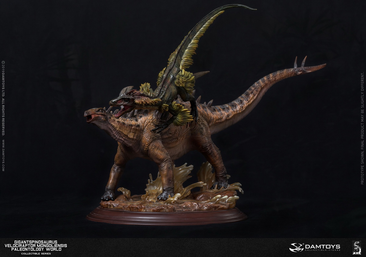 Spinosaurus and Inner Mongolian Raptor Statue - MUS011/A/B/EX