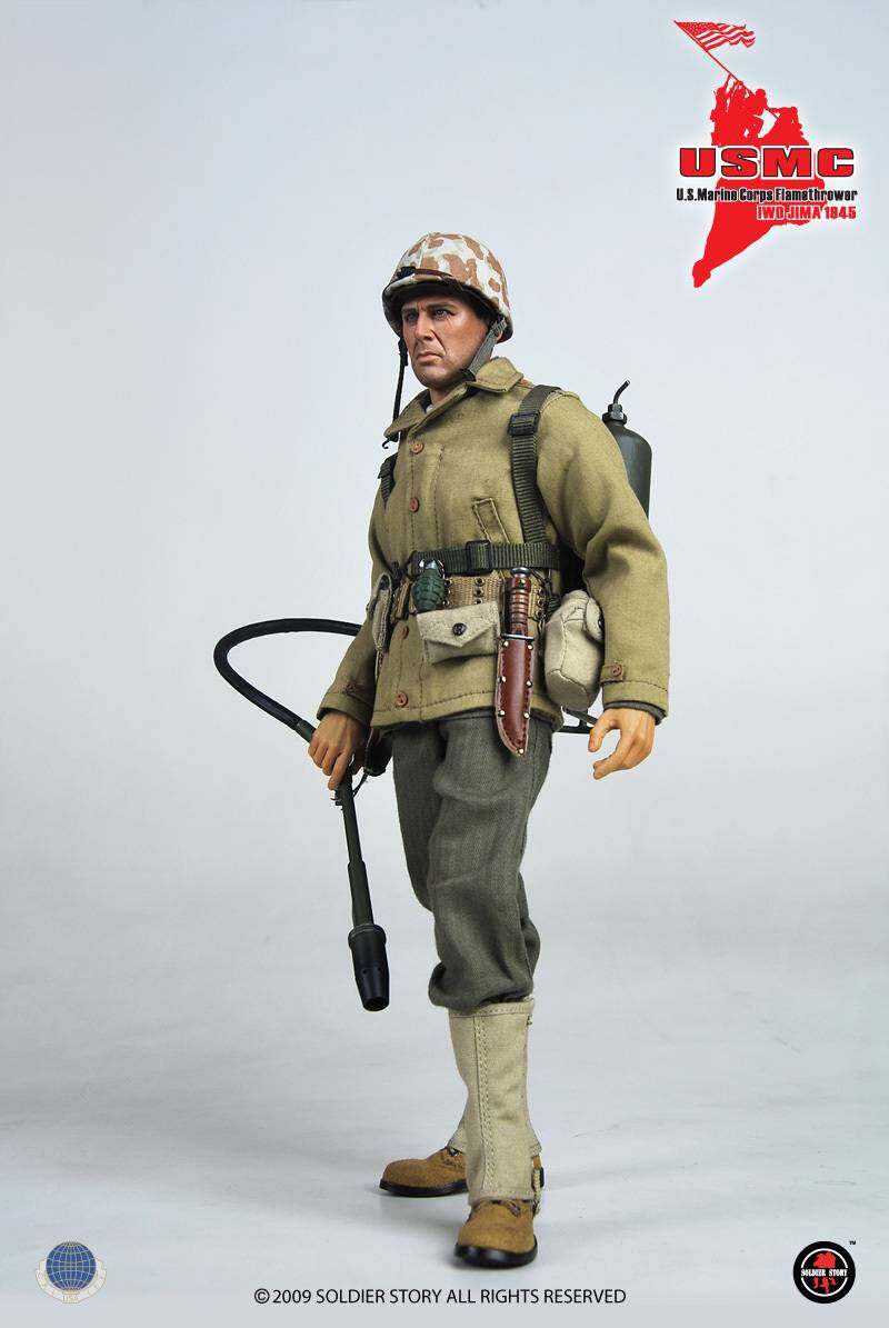 U.S. MARINE CORPS FLAMETHROWER IWO JIMA 1945