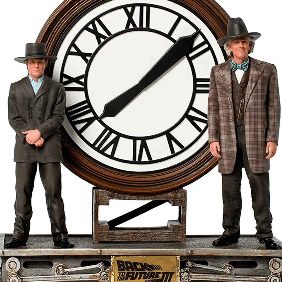 Marty and Doc at the Clock Back to the Future
