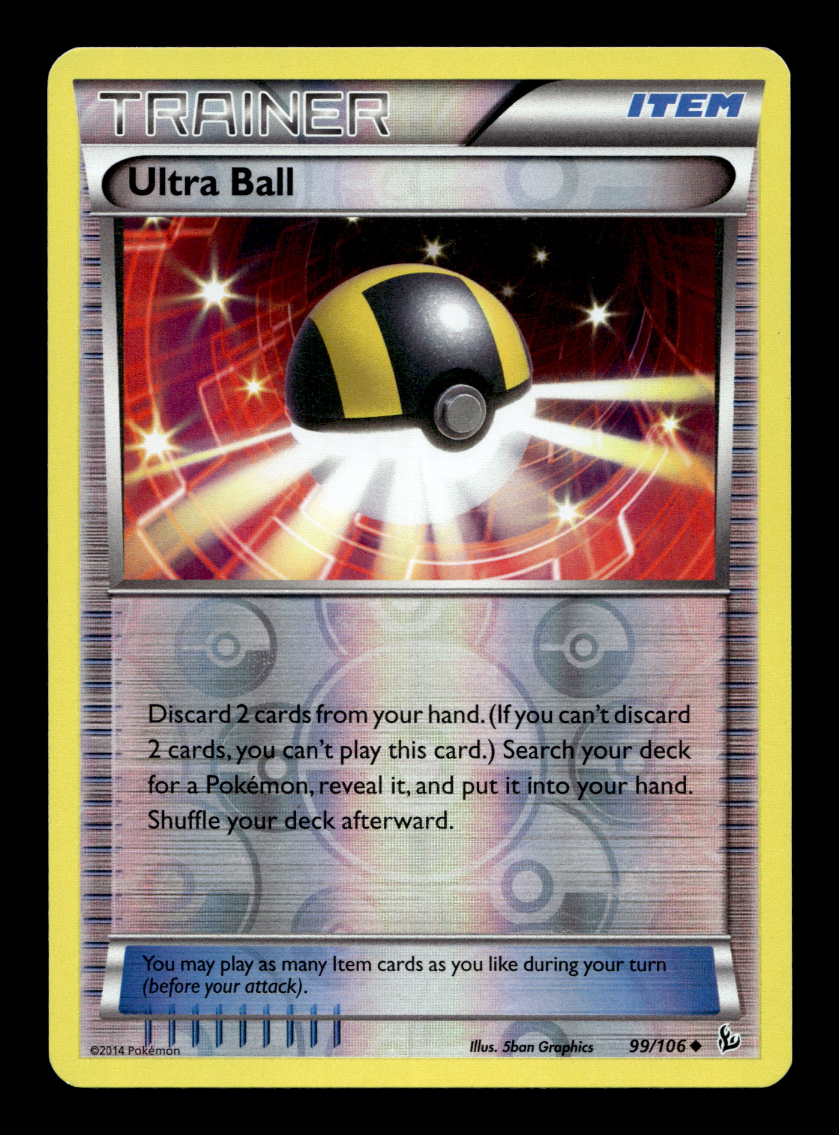 Ultra Ball 99/106 Reverse Holofoil XY - Flashfire Uncommon Pokemon TCG