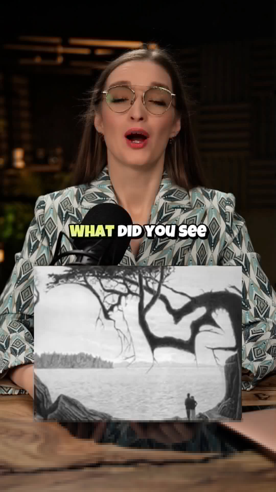 Look at the image of the lake. The first image you captured 