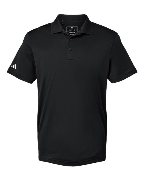 Men's Performance Piqué Polo in Black — Adidas