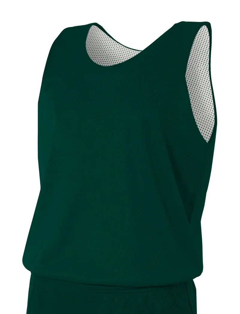 A4 Reversible Mesh Tank in HUNTER/WHITE — A4