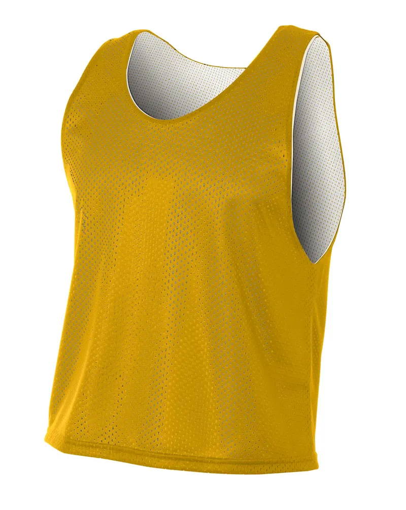 A4 Lacrosse Reversible Practice Jersey in GOLD/WHITE — A4
