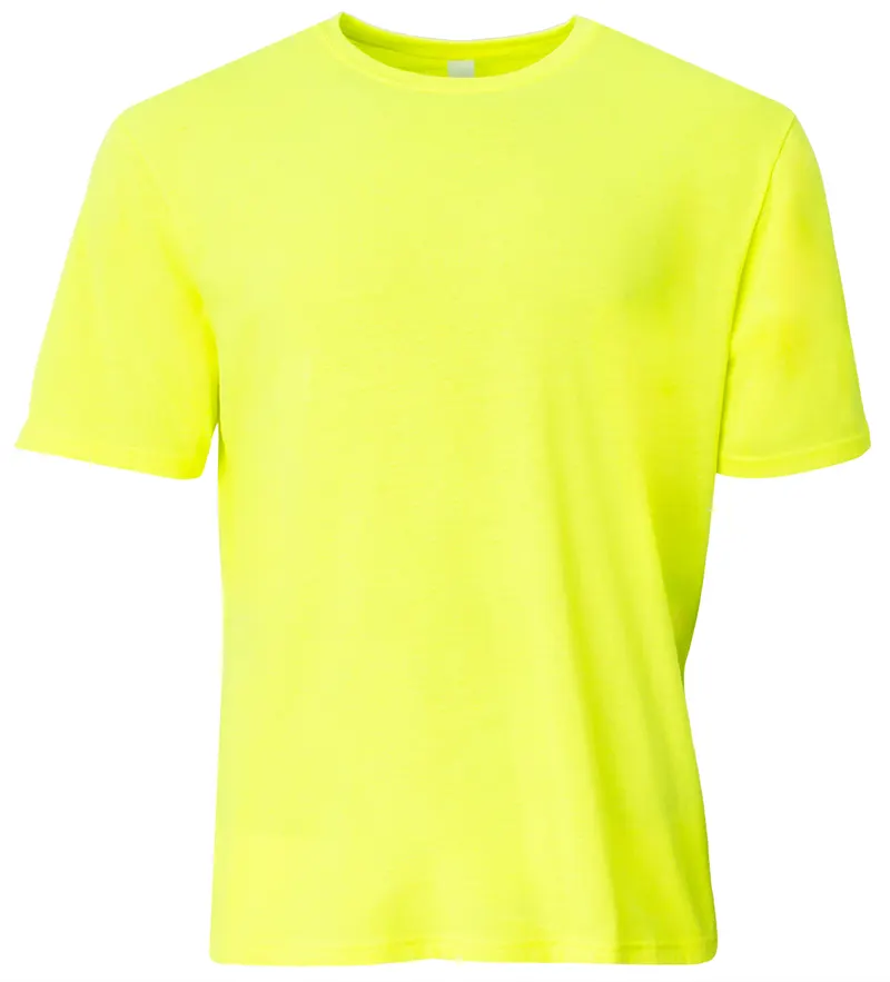 A4 Softek Short Sleeve Tee in SAFETY YELLOW — A4
