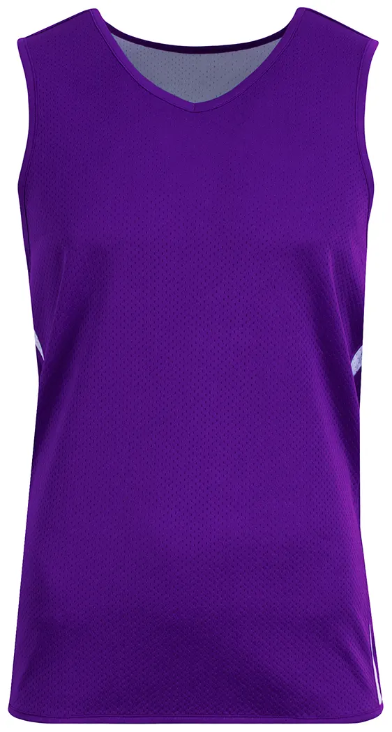 A4 Wave Single-Ply Reversible Jersey in PURPLE/WHITE — A4