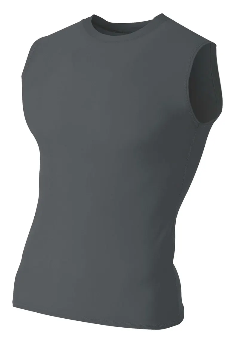A4 Compression Muscle Tee in GRAPHITE — A4