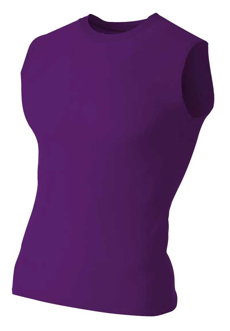 A4 Compression Muscle Tee in PURPLE — A4