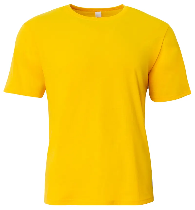 A4 Softek Short Sleeve Tee in GOLD — A4