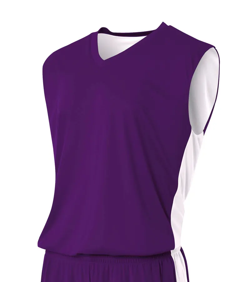 A4 Reversible Moisture Management Muscle in PURPLE WHITE 2011 — A4